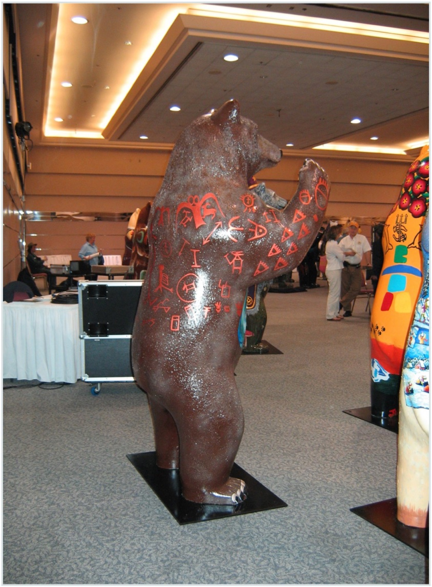 The bear on display at the Easter Seal pavilion